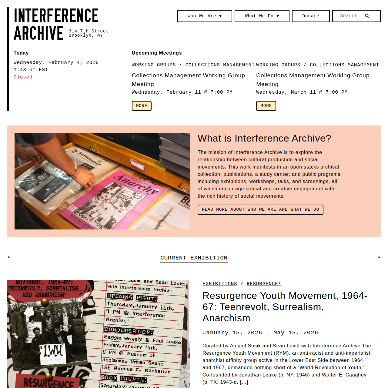 Interference Archive Website